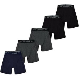 Lee Cooper Mens Boxer Briefs (Pack of 5) / Black/Navy/Grey Marl